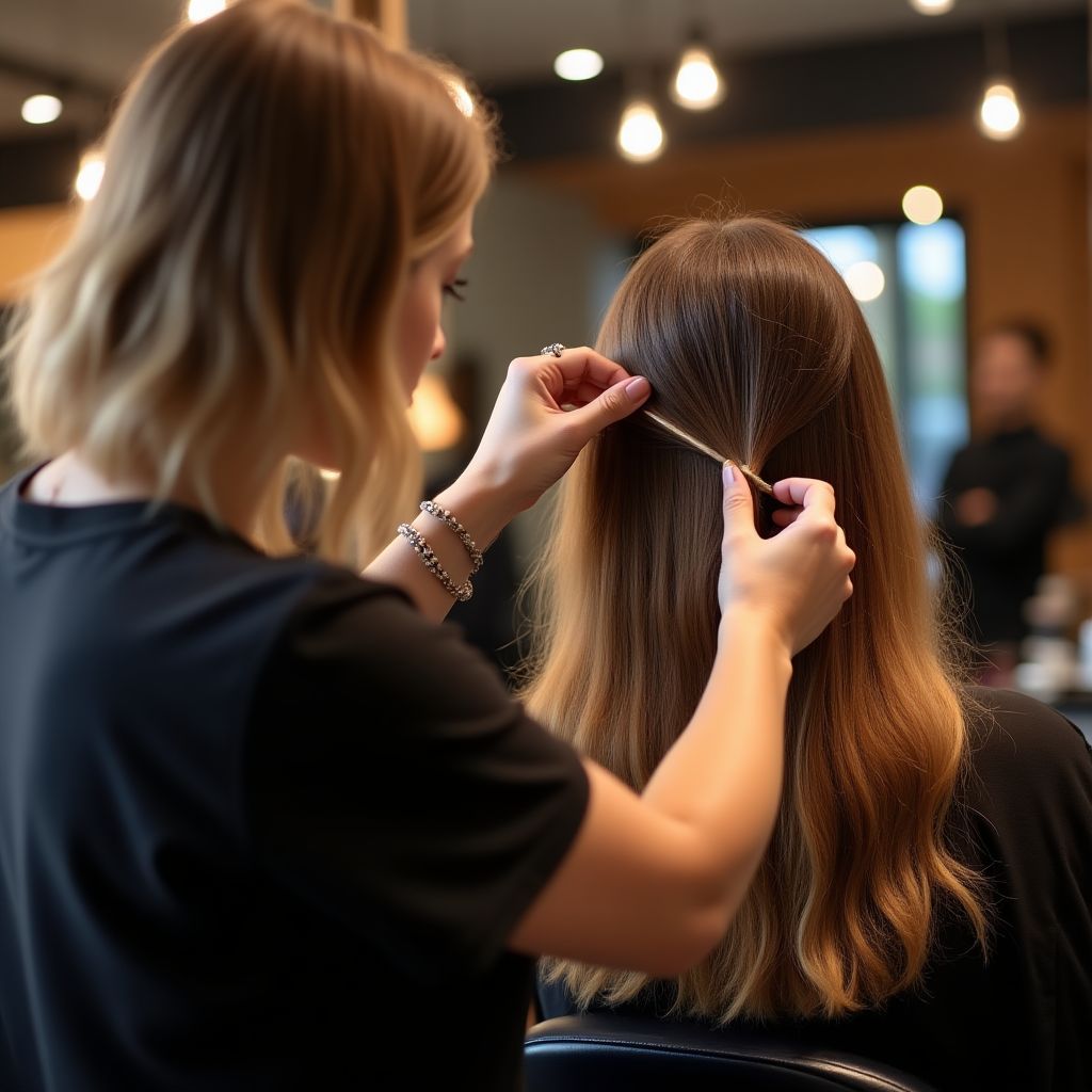 Stylist Working with Client